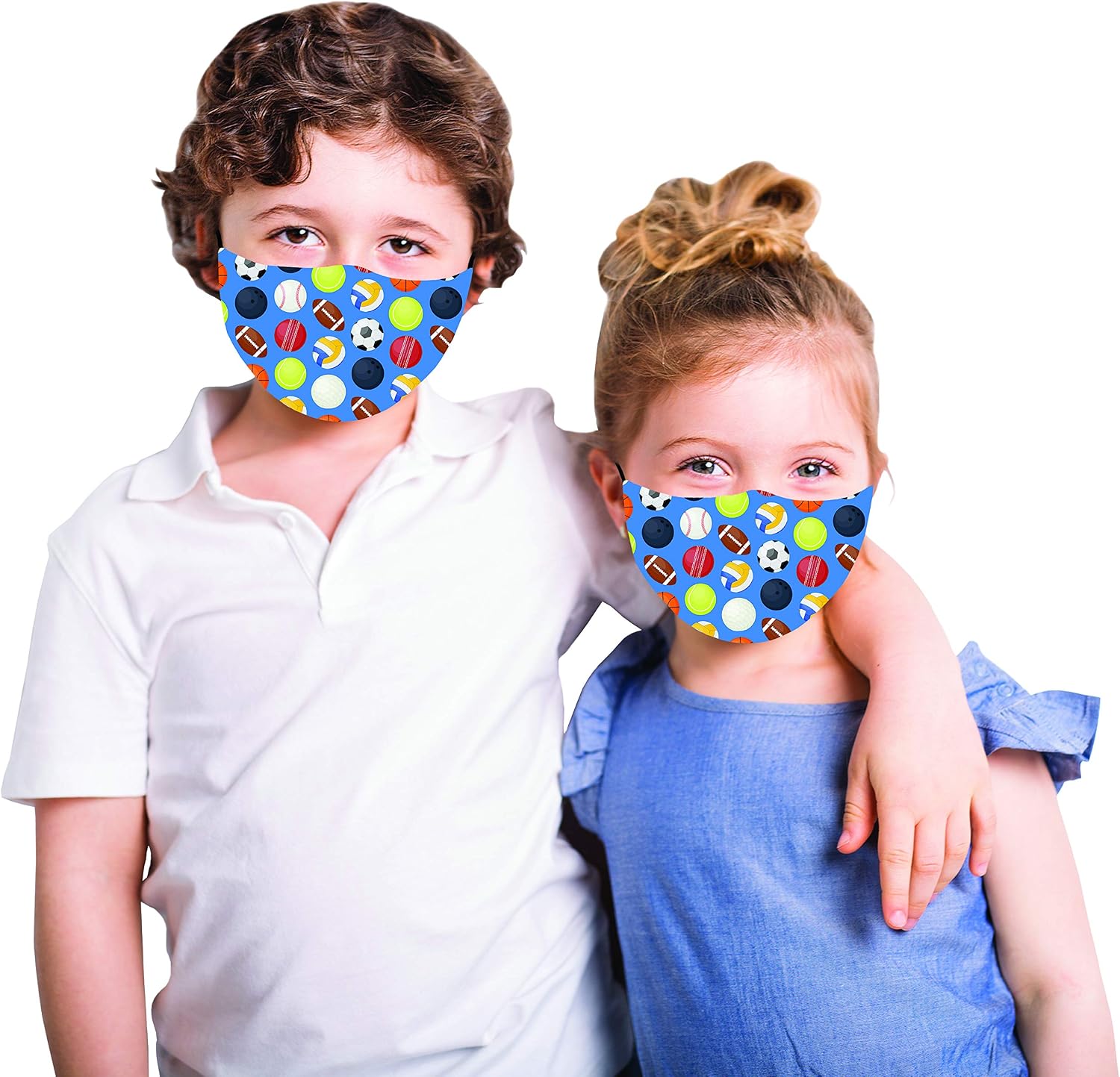 Snoozies Kids Face Mask - 1 Cloth Face Mask for Kids with Filter Pocket + 4 Filters - Washable Reusable Face Mask - Ages 2-4 (XSS) - Sports