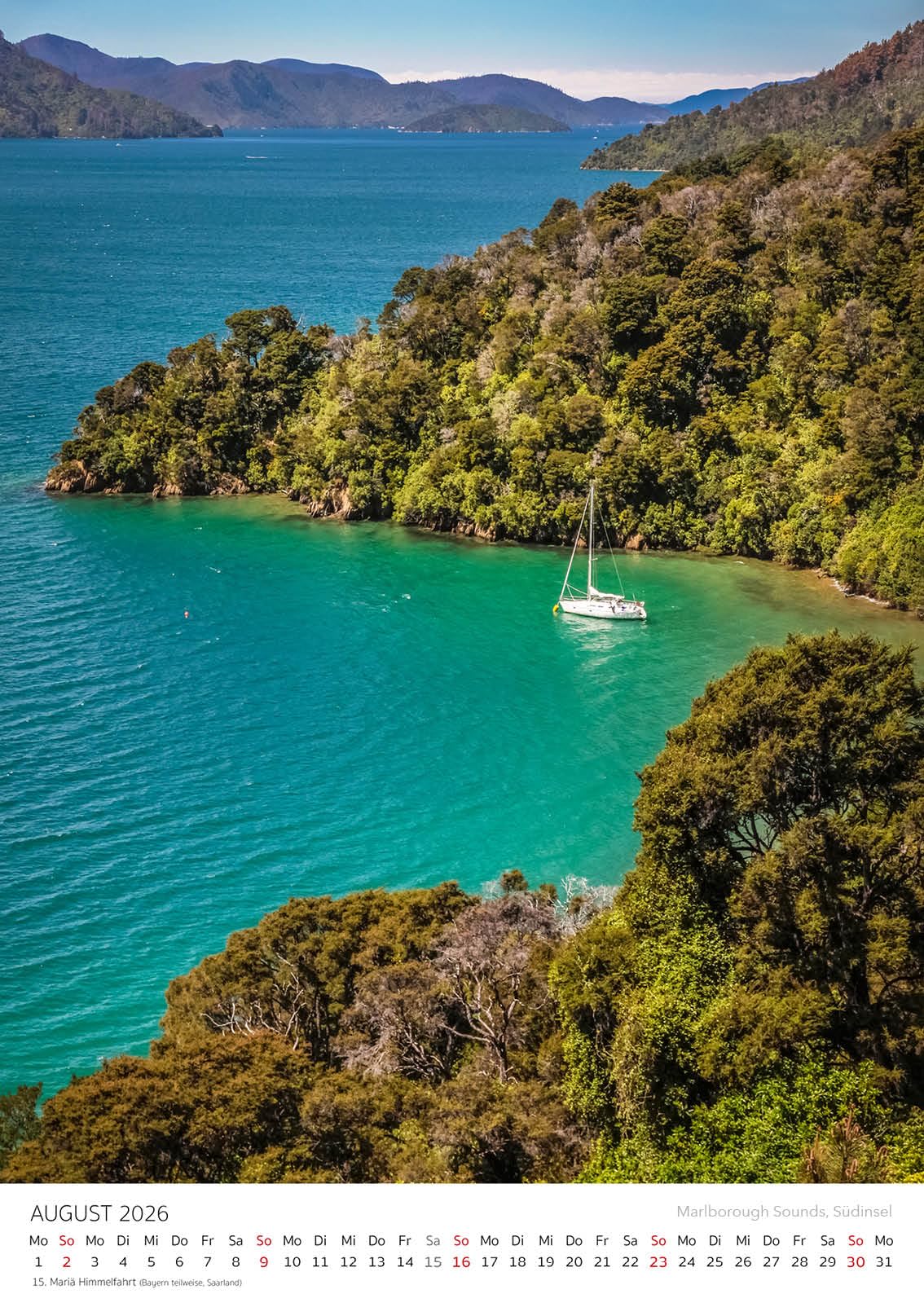 Edition Seidel Premium Kalender Traumziel Neuseeland 2026 Format DIN A3 Wandkalender Pazifik New Zealand Südinsel Nordinsel Nationalpark Christian Müringer