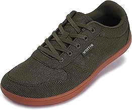 WHITIN Men's Wide Barefoot Shoes | Stylish Canvas Minimalist Sneakers | Zero Drop Sole