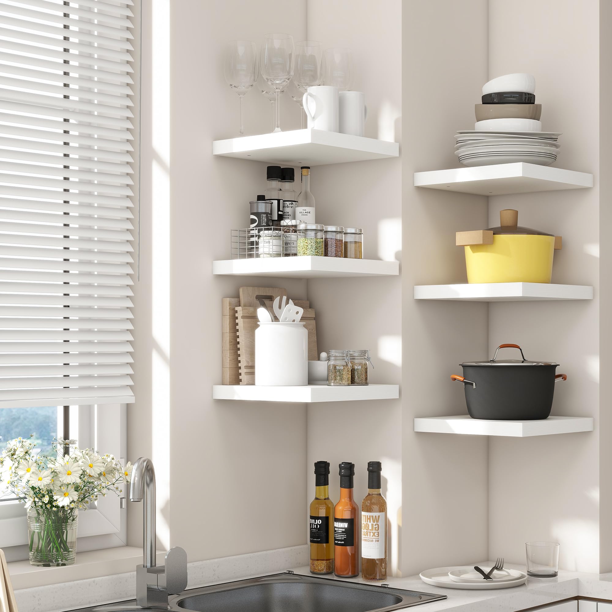 Amazon.com: Square Floating Shelves for Wall 8
