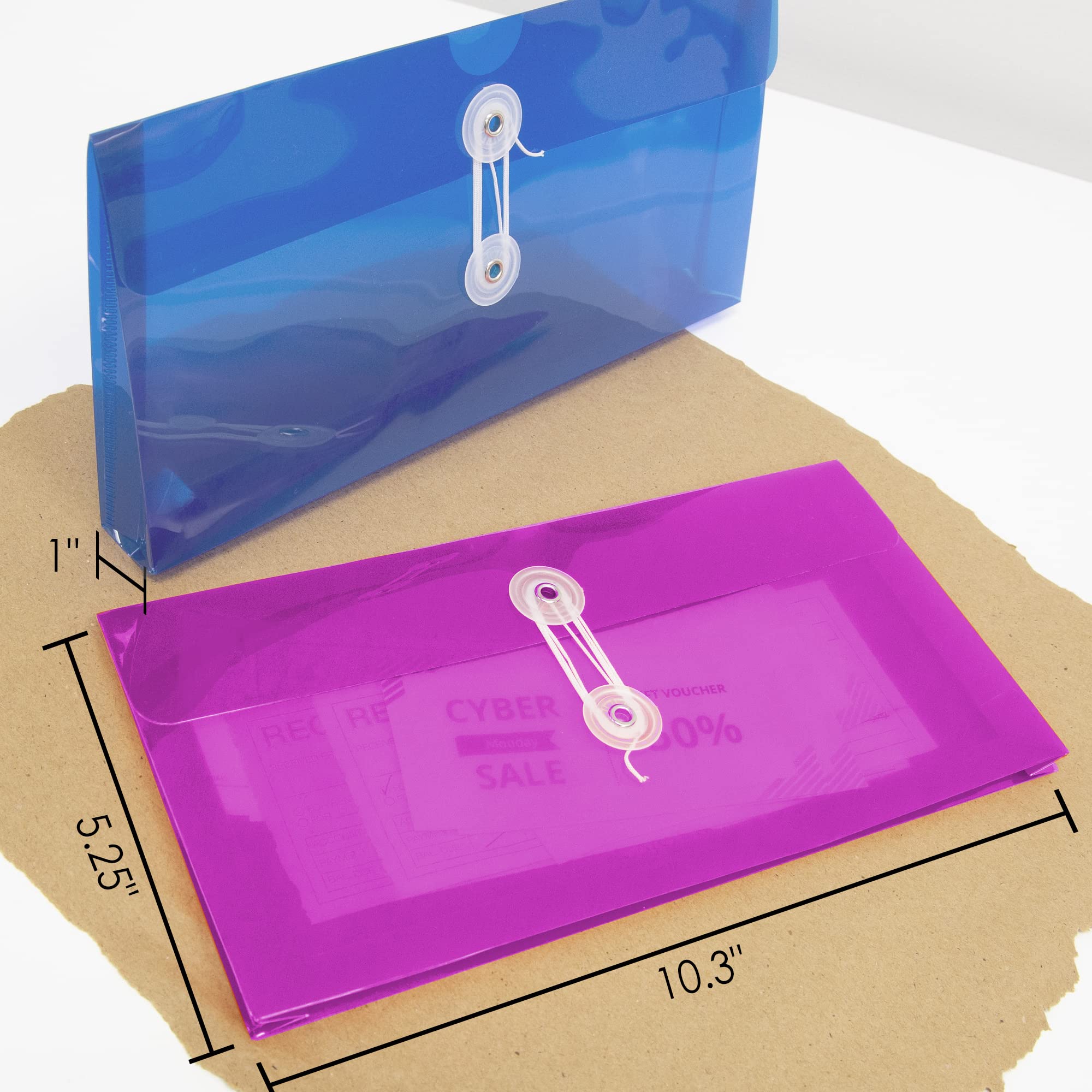 Amazon.com: BAZIC Products Plastic Envelopes with String Closure