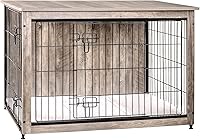 Vista 42 de DWANTON - Perrera con cojín, de madera, con puertas dobles, para interiores, XL, 43.3 pulgadas de largo, beige grisáceo