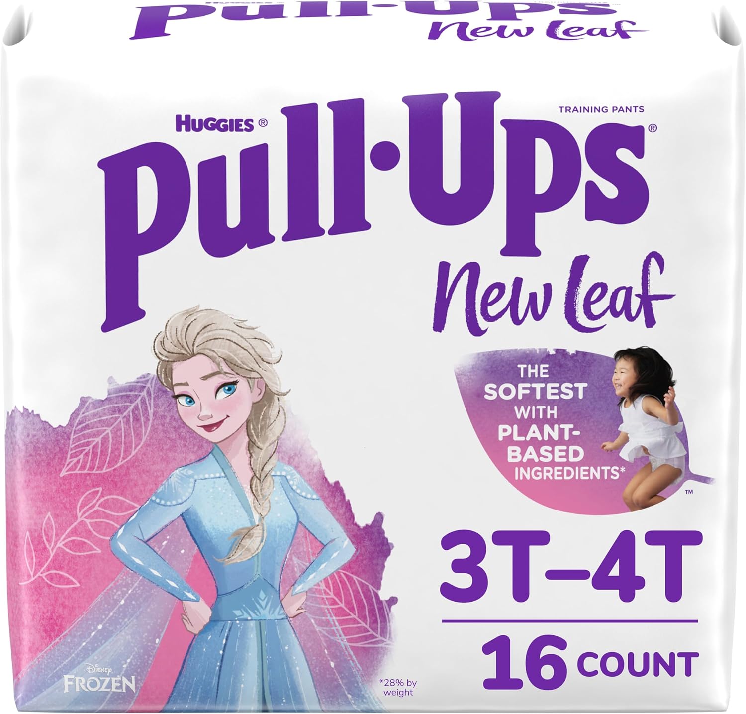 Pull-Ups New Leaf Girls' Disney Frozen Potty Training Pants, 3T-4T (32-40 lbs), 16 Ct