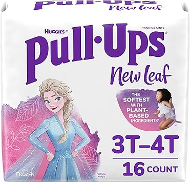 Pull-Ups New Leaf Girls Disney Frozen Potty Training Pants, 3T-4T 32-40 lbs, 16 Ct