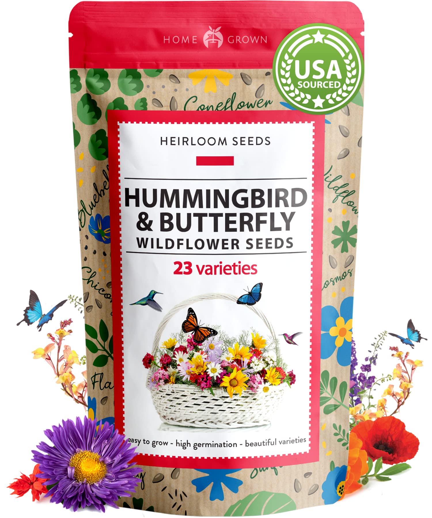 Buy 130,000+ Wildflower Premium Birds & Butterflies Wildflower Seed
