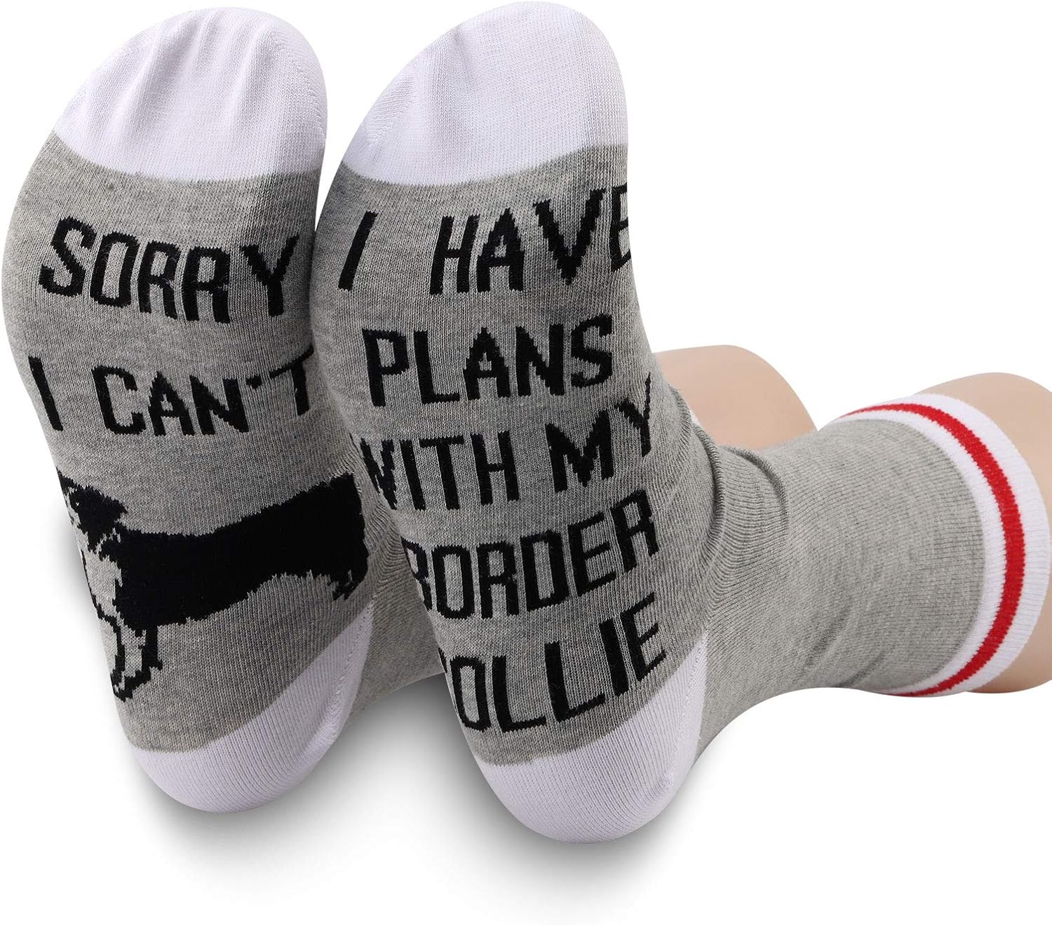 GJTIM 2PAIRS Border Collie Gift Sorry i Can't I Have Plan With Border Collie Socks For Border Collie Dog Lover - Image 6