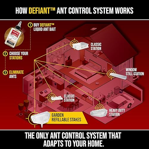 Miniatura 7 de Catchmaster Defiant - Trampas para hormigas reutilizables para exteriores (paquete de 5)  Mata hormigas en jardín, tierra o mantillo, cebo líquido