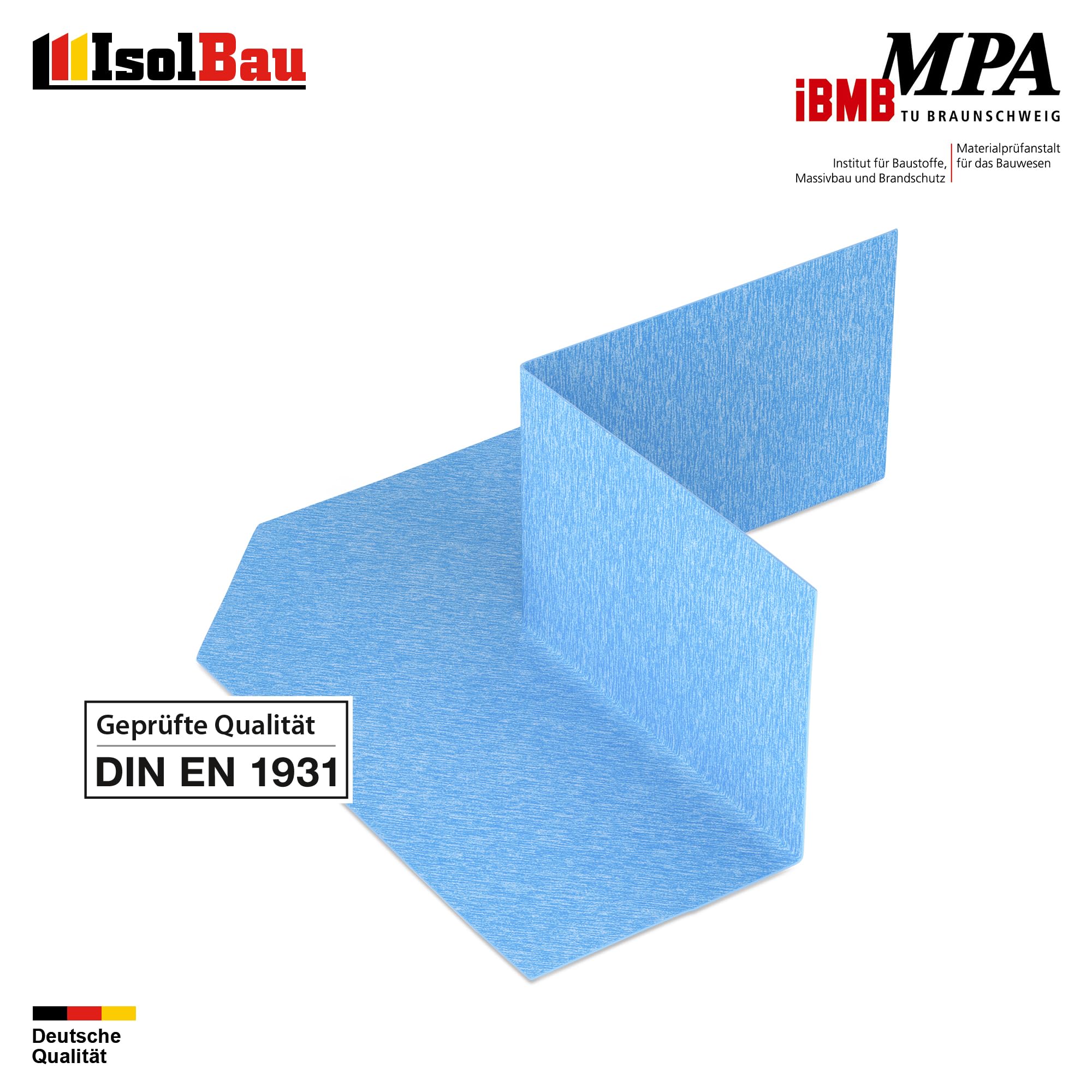Isolbau Lot de 100 bandes d'étanchéité étanches P3 pour sanitaires, douche, salle de bain, carrelage, balcon - Pour intérieur et extérieur - Gris