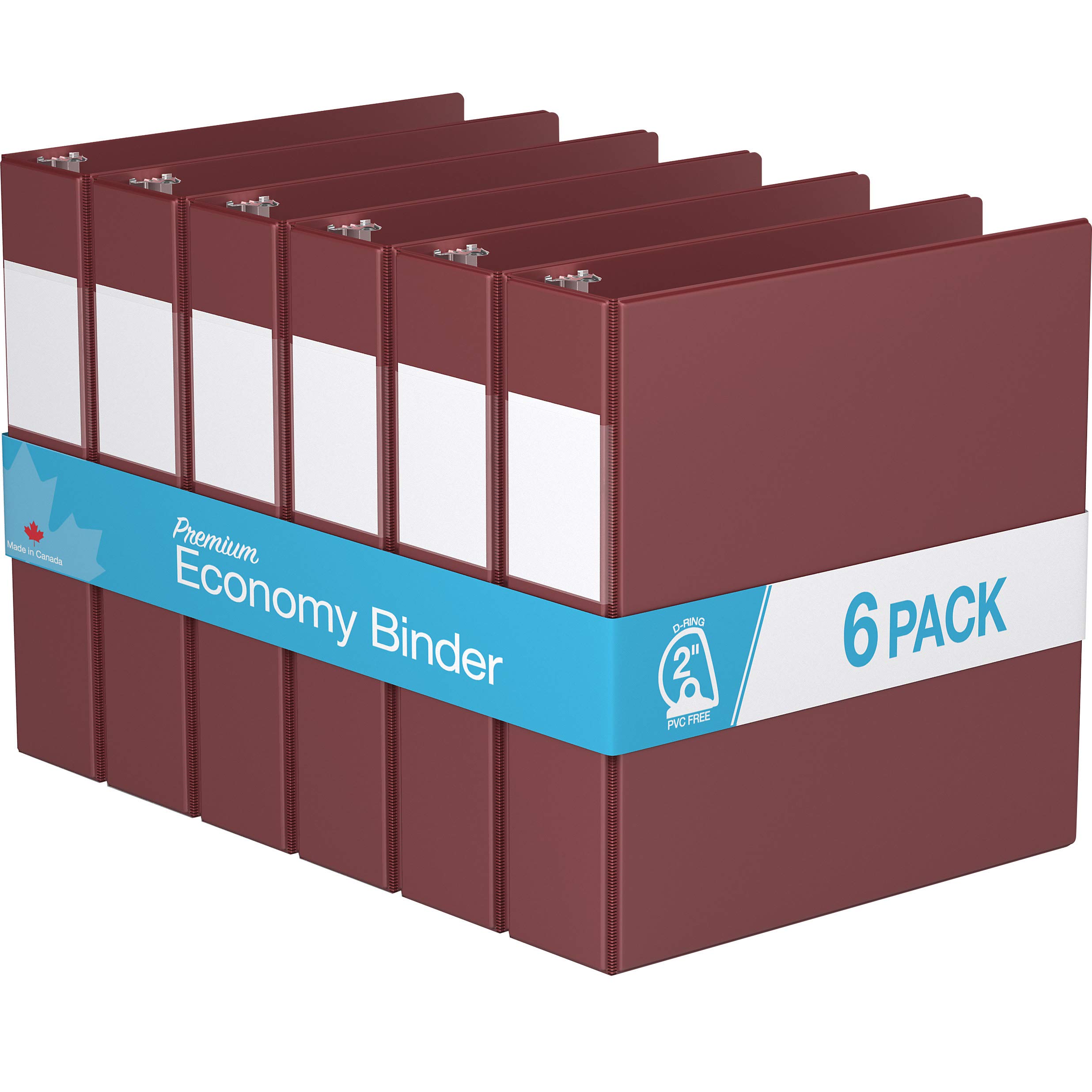 Premium Economy 2-Inch Binders, 3-Ring Binders for School, Office, or Home, Colored Binder Notebooks