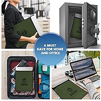 Vista 6 de Bolsa de Documentos Ignífuga Mejorada con Dos Bolsillos (2000℉), andyer 15”x 11” Bolsa de Dinero Ignífuga e Impermeable con Cremallera, Organizador