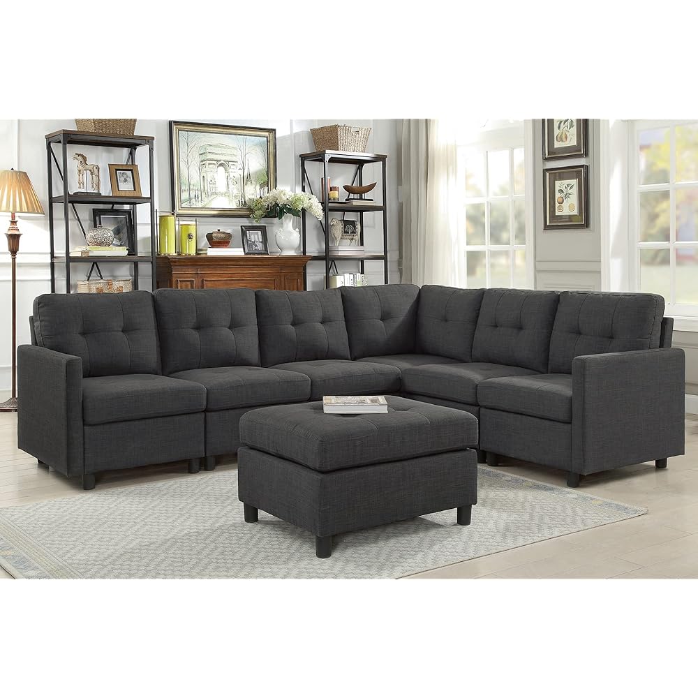 Modular Living Room Furniture With Reconfigurable Sofas $69/mo - Finance Reconfigurable Sectional Sofa with Ottoman Modular