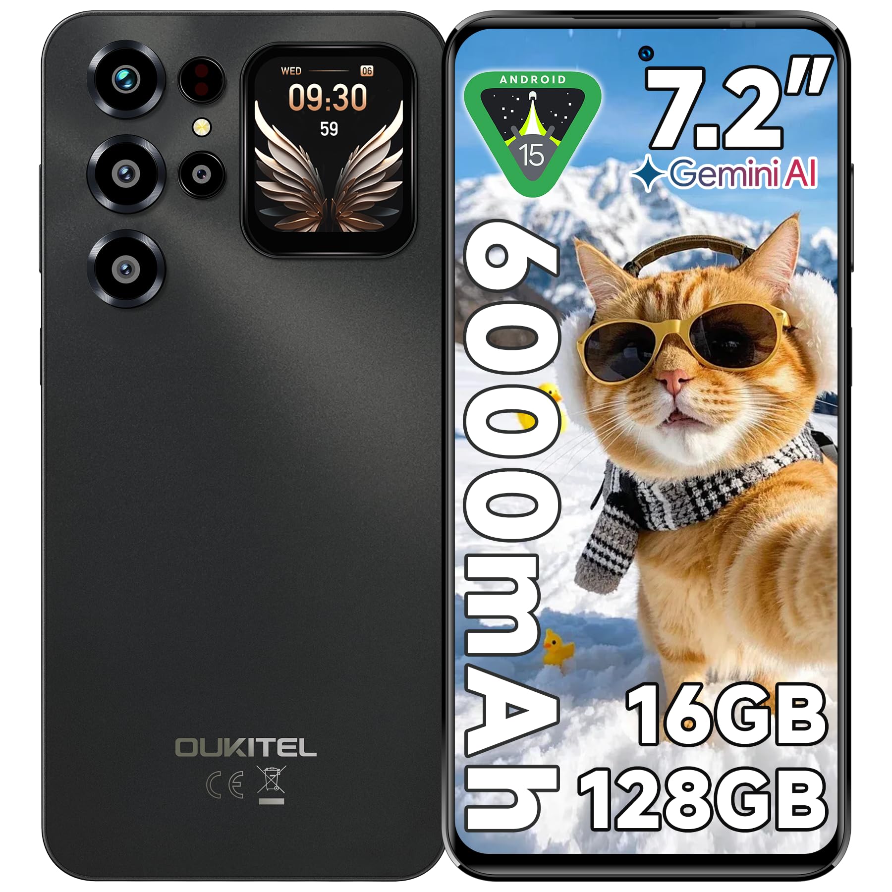 Amazon | OUKITEL C68 PLUS 本体 SIMフリー スマートフォン 7.2インチ