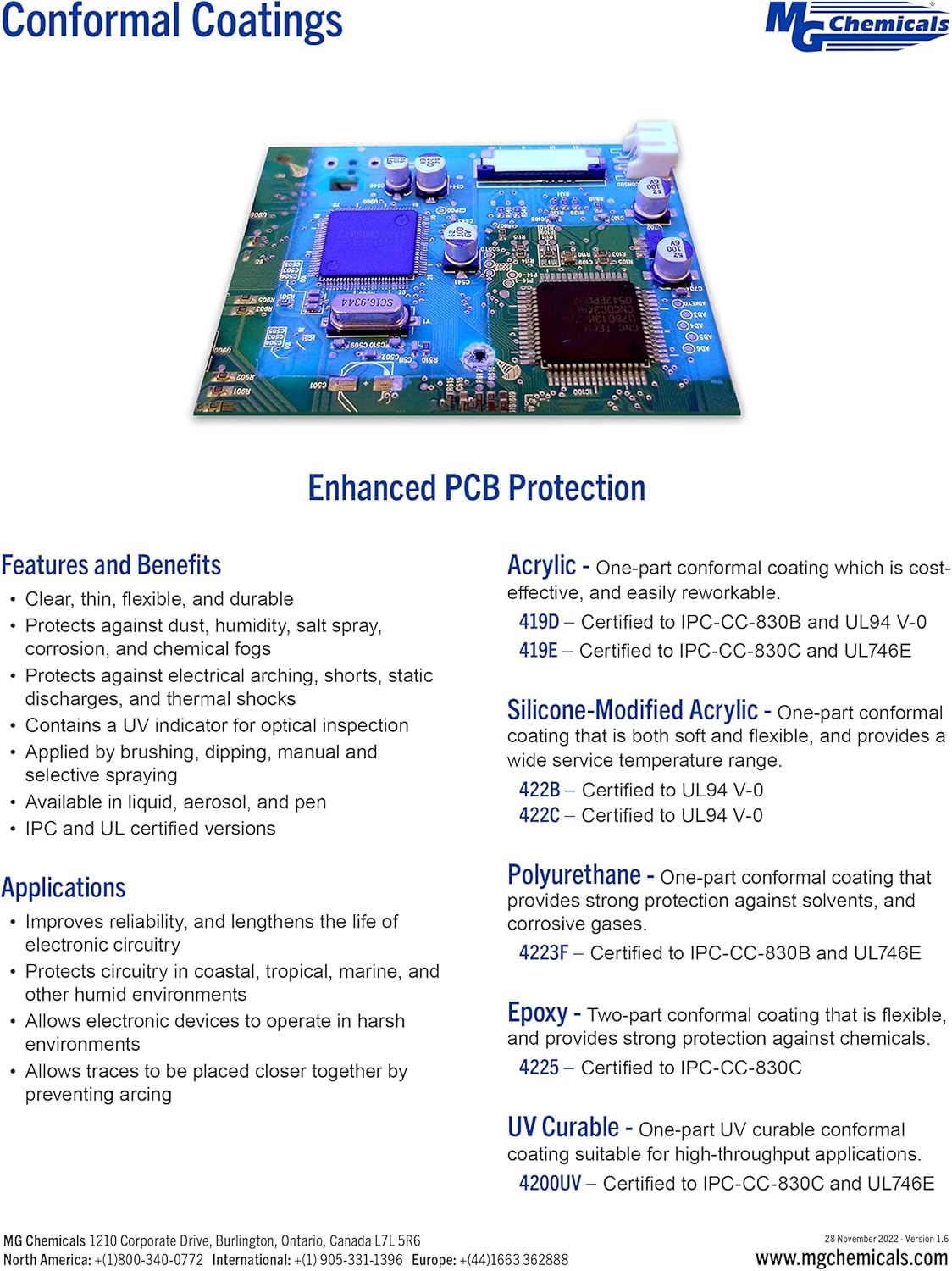 MG Chemicals 422C Conformal Coating - Silicone with UV Indicator, Waterproof and Flame Retardant, 340g Aerosol