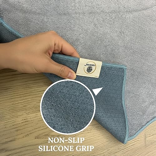 Miniatura 3 de Toalla de yoga caliente antideslizante para yoga, toalla de yoga lavable a máquina con agarre de silicona, secado rápido y súper absorbente, tapete