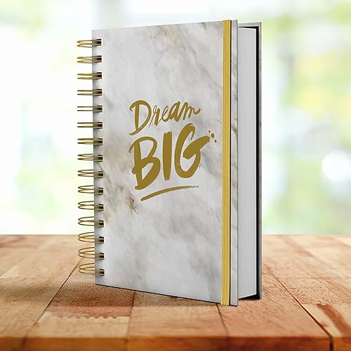 Miniatura 9 de Designer Greetings, Designer Papers - Diario de tapa flexible con banda elástica, "Today is Yours" flores rosas y doradas, 320 páginas (6 x 8.25