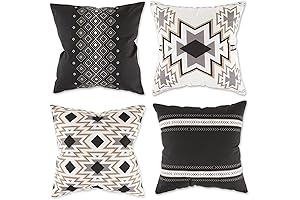 DII Decorative Aztec Print Throw Pillow Covers for Sofa