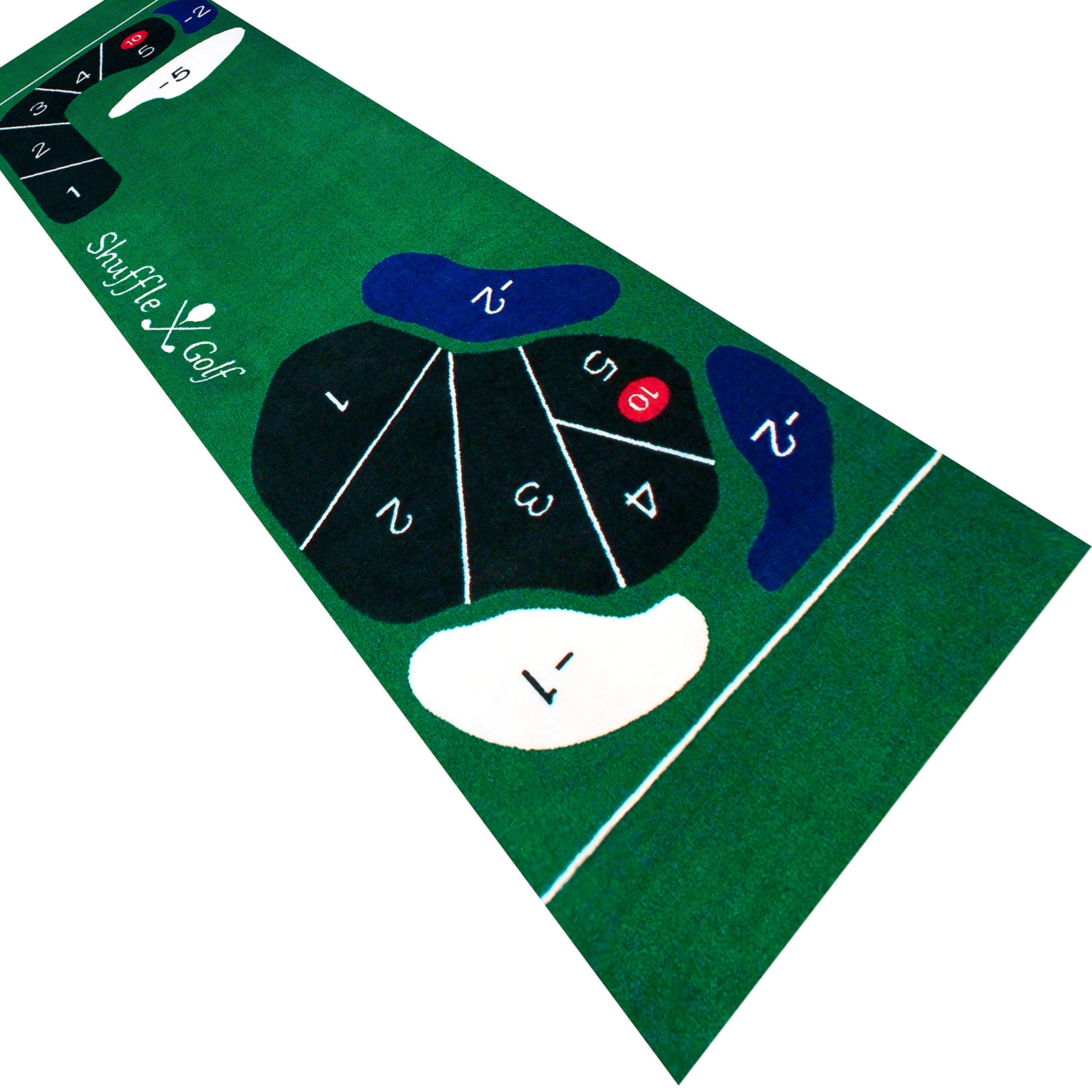 Shuffle Golf 2' x 9' Interactive Golf Putting Mat with Non-Skid Rubber Back