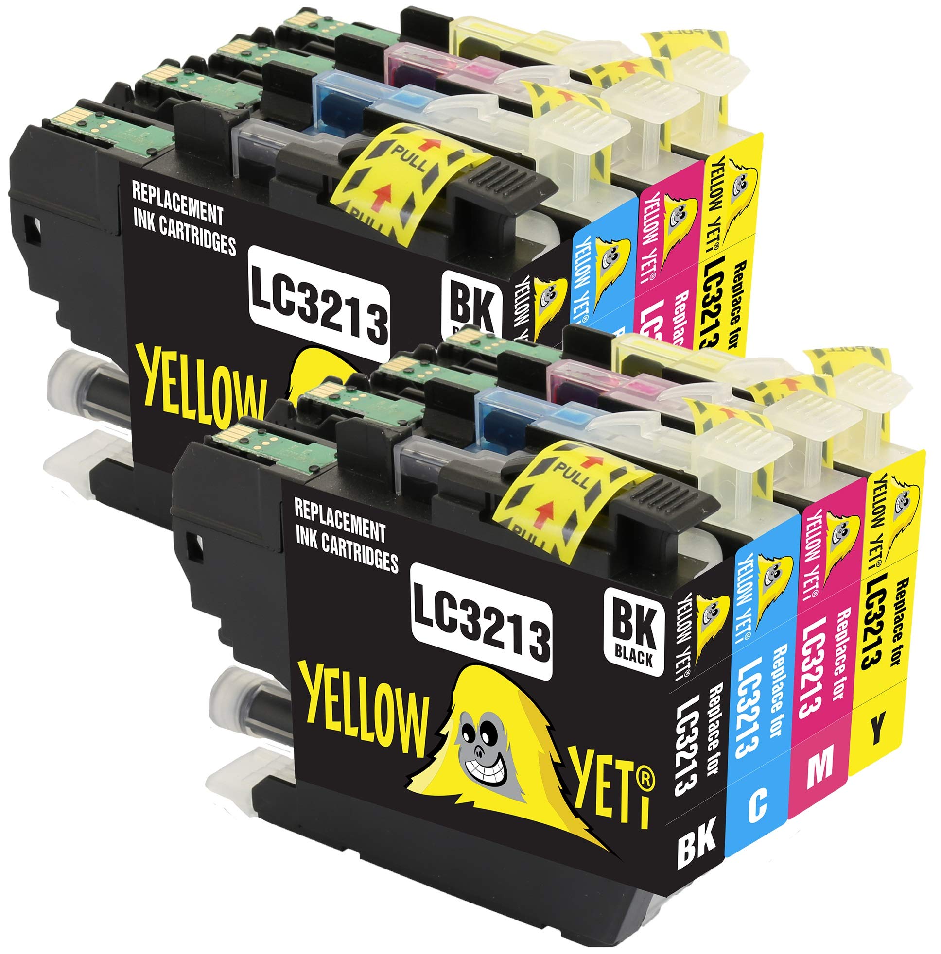 Replacement for Brother LC3213 Ink Cartridges compatible with Brother DCP-J572DW DCP-J774DW MFC-J895DW MFC-J497DW MFC-J890DW DCP-J772DW MFC-J491DW (2 Black + 2 Cyan + 2 Magenta + 2 Yellow)
