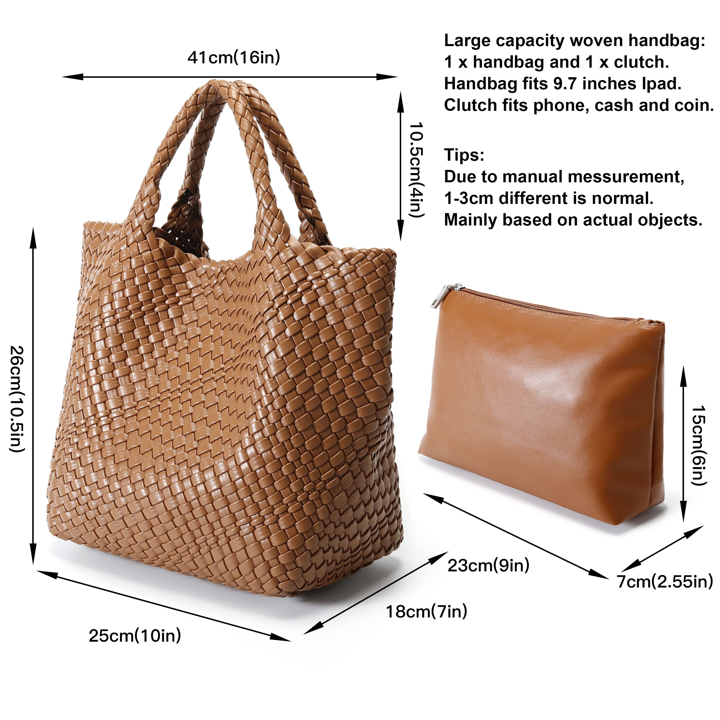 Borsa in tessuto da donna, borsa tote in pelle vegana, grande, estiva, da spiaggia, borsa da viaggio e borsa retrò fatta a mano