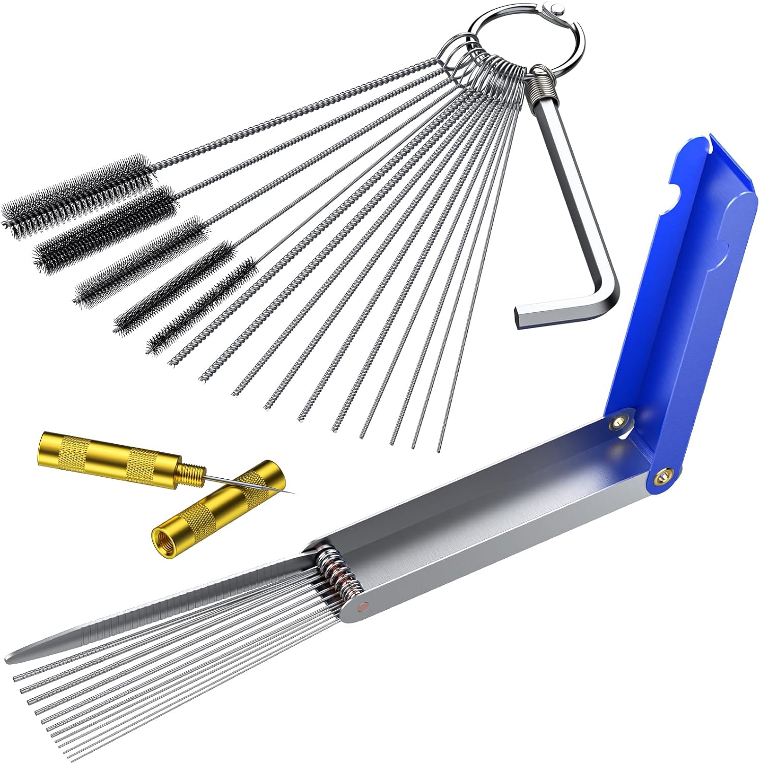 AUTOUTLET Carburetor Cleaning Kit Carb Jet Cleaning Tools Including 1PC Cleaning