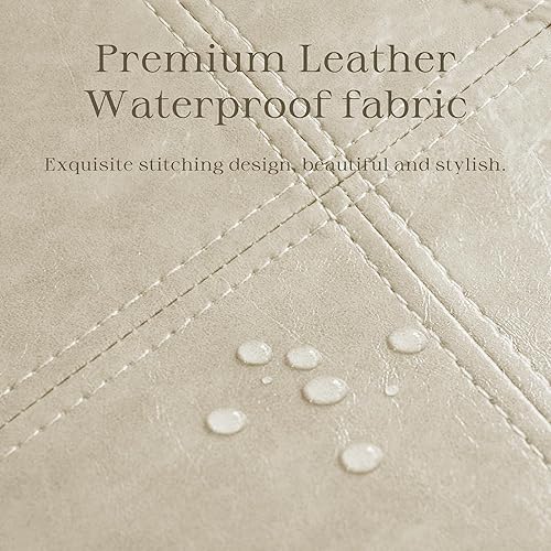 Miniatura 44 de HUIMO Otomana cuadrada de almacenamiento, mesa de centro otomana grande para sala de estar (gris oscuro) Gris oscuro,Negro,Marrón,Gris,Caqui,gris