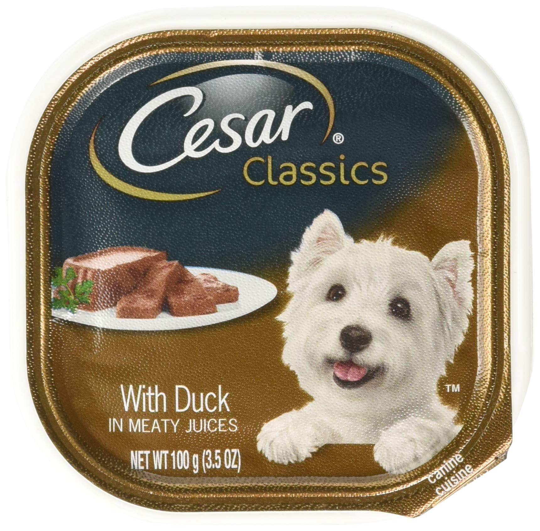 Cesar Classics with Duck in Meaty Juices Dog Food Trays 3.5 Ounces