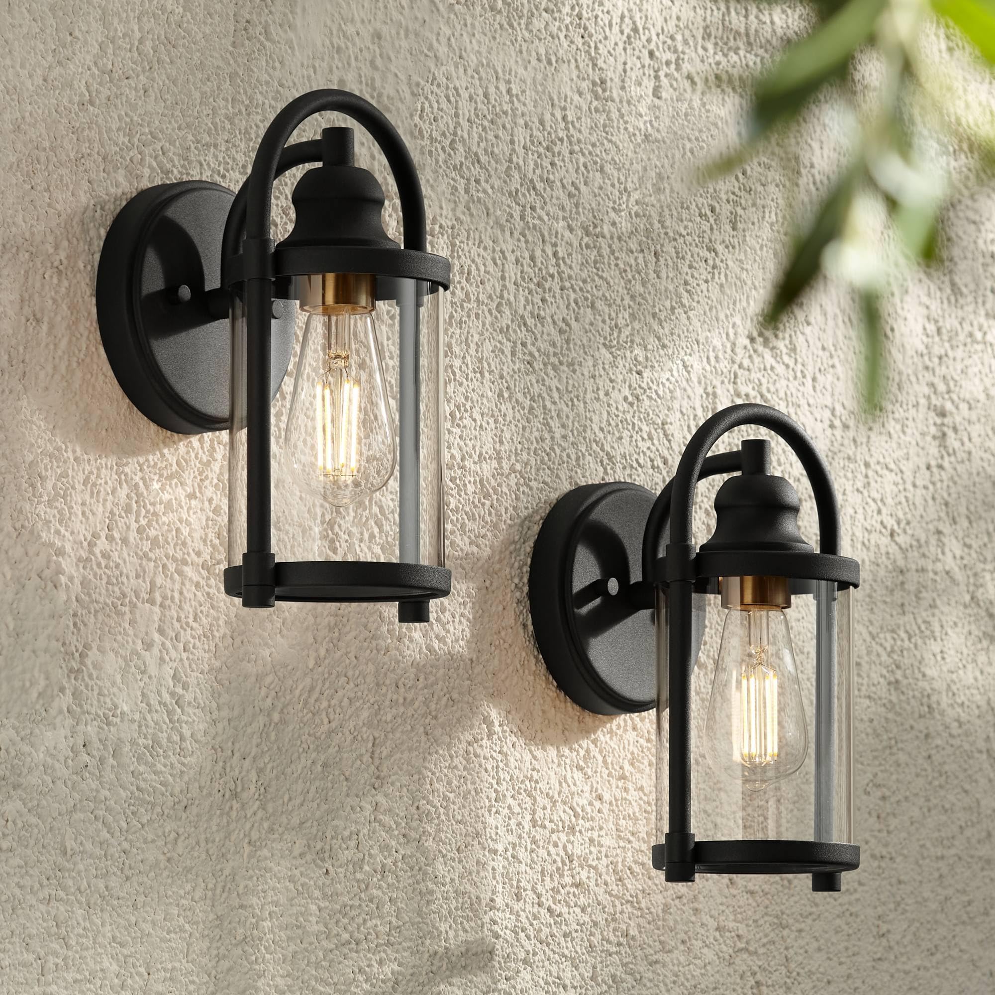 John Timberland Avani Modern Outdoor Lantern Wall Light