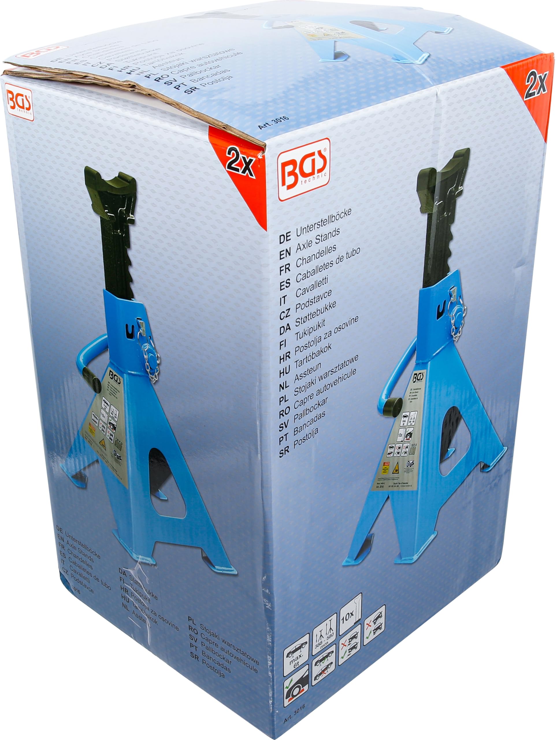 BGS Assteun draagvermogen 6000 kg / paar slag 382 - 600 mm 1 paar