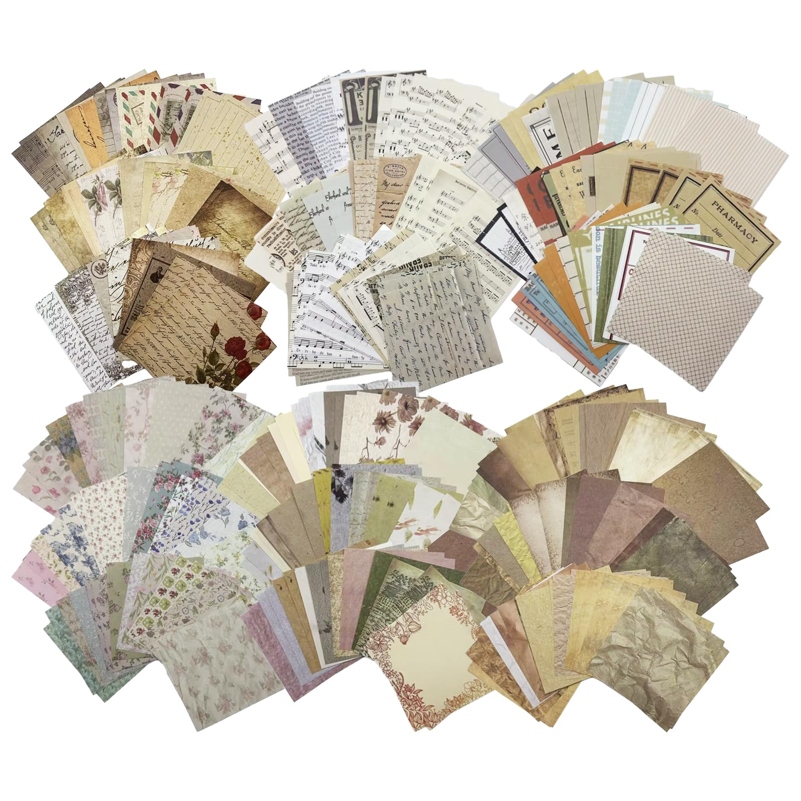 Zestaw 360 arkuszy papieru do scrapbookingu, akcesoria w stylu vintage, ręcznie robione artykuły do dziennika śmieci, ręcznie robione albumy do scrapbookingu, akcesoria DIY, do tworzenia kart DIY