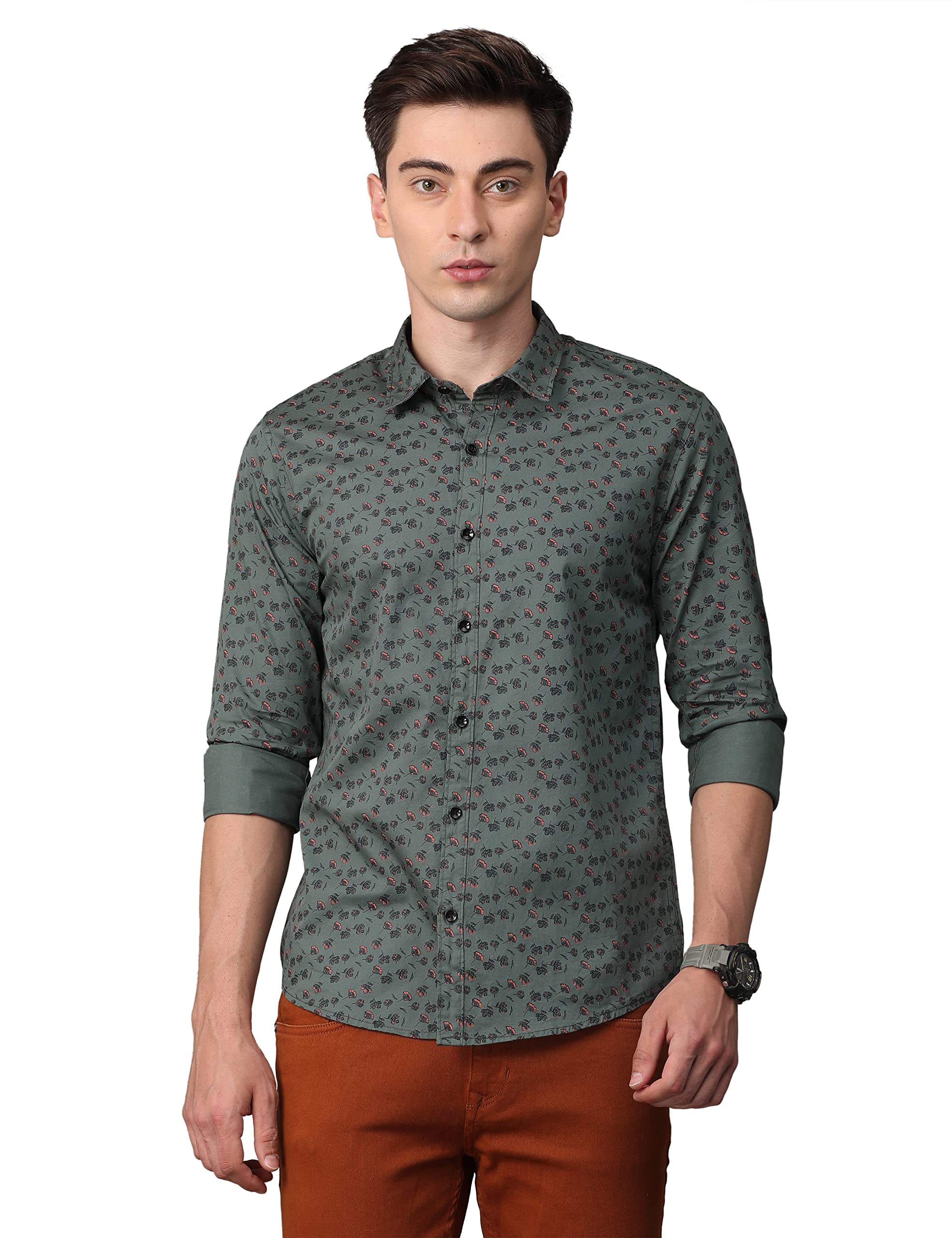 Slim Fit Printed Shirt for Men