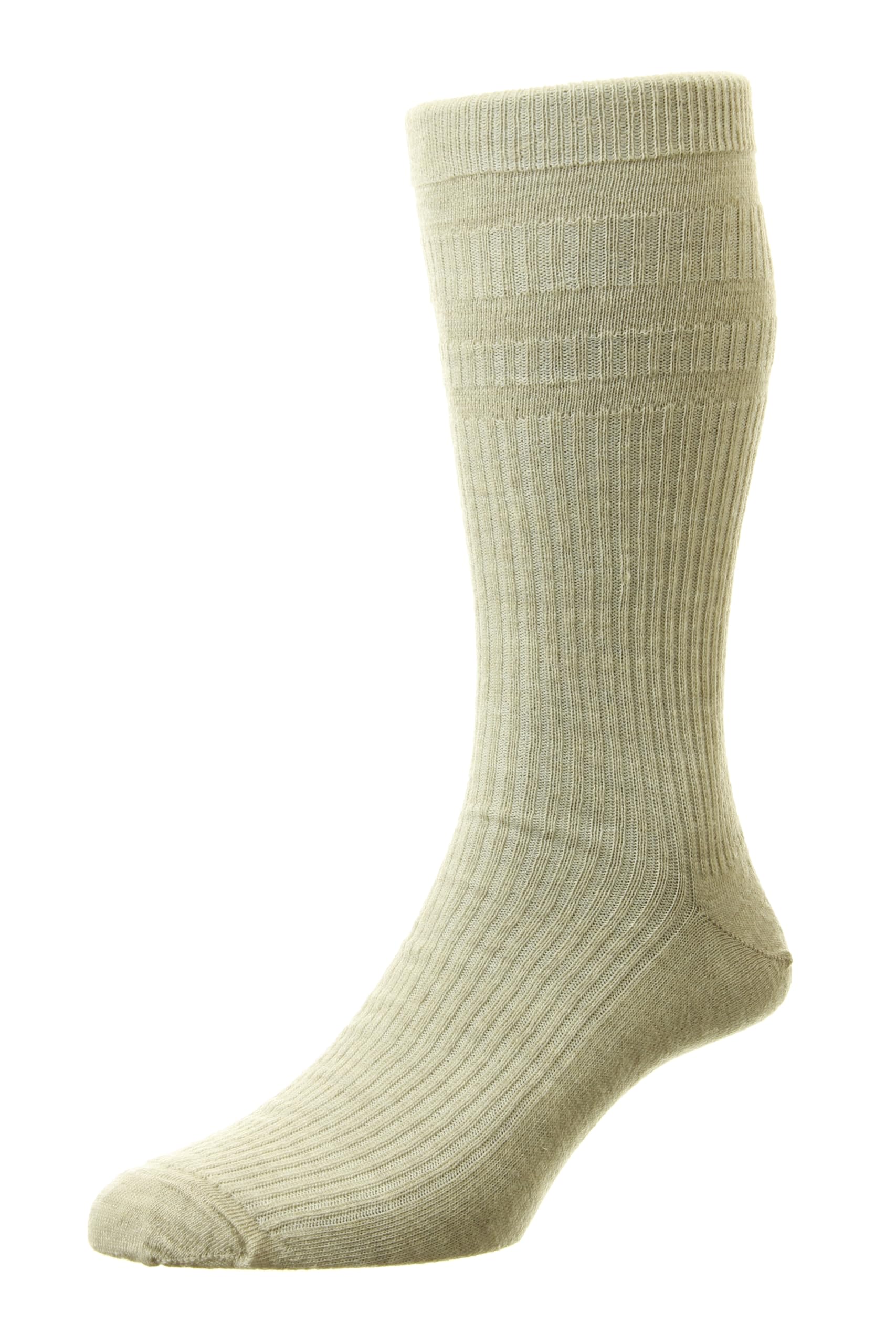 HJ Hall Softop Mens Exta Wide Wool HJ190 Oatmeal 6-11