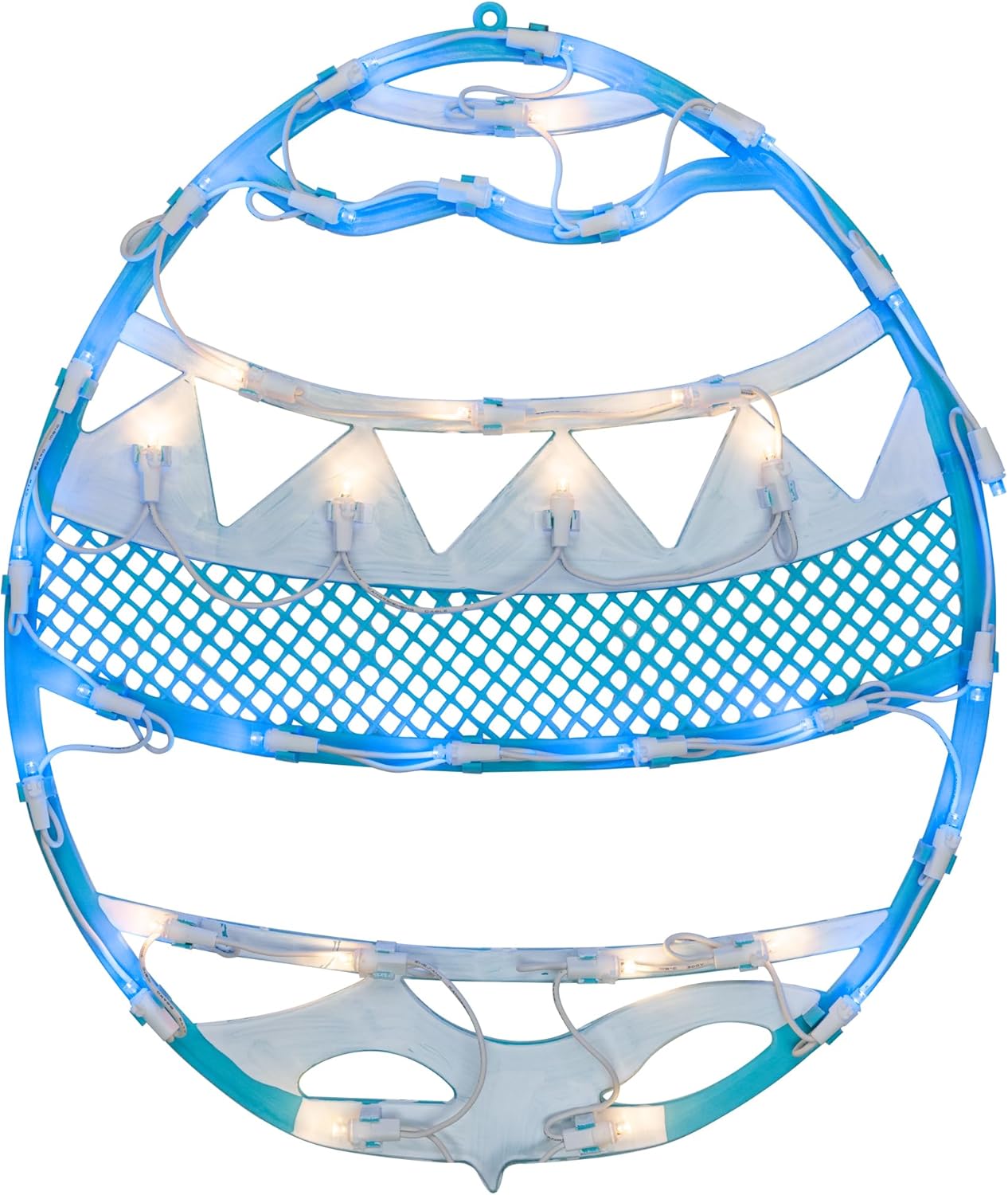 LED Lighted Easter Egg Spring Window Decoration - 17" - Blue