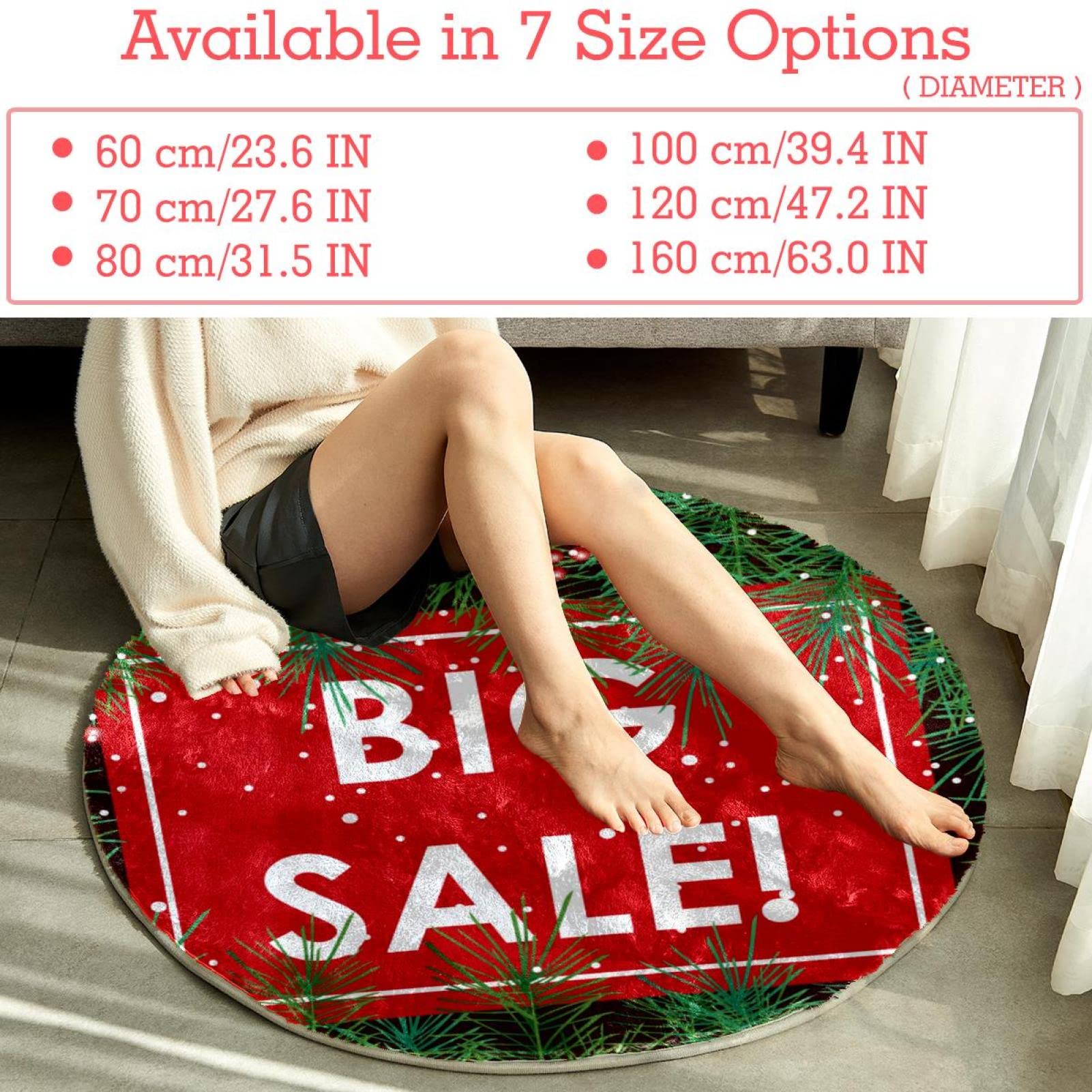 Big Sale Teppich mit weihnachtlichem Muster, für Schlafzimmer, Wohnzimmer, Arbeitszimmer, Spielen