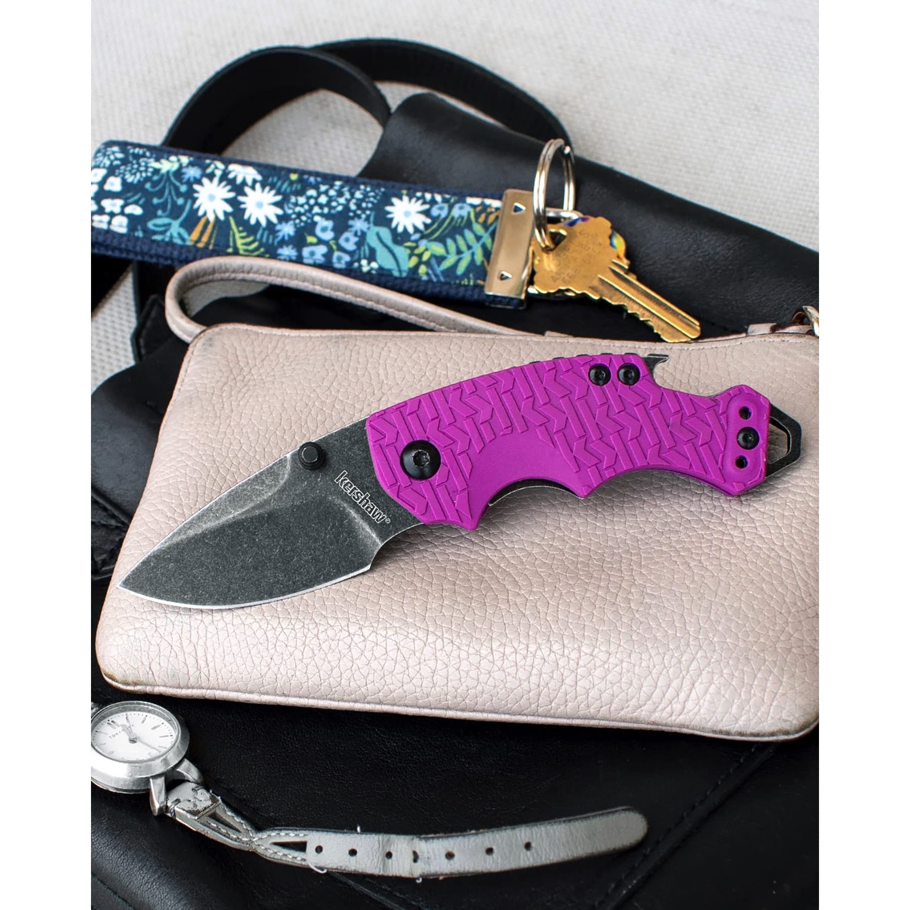 Kershaw Shuffle (8700PURBW); faca de bolso multifuncional, lâmina