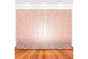 Avezano Rose Gold Glitter Backdrop: Shimmering Elegance for Special Occasions