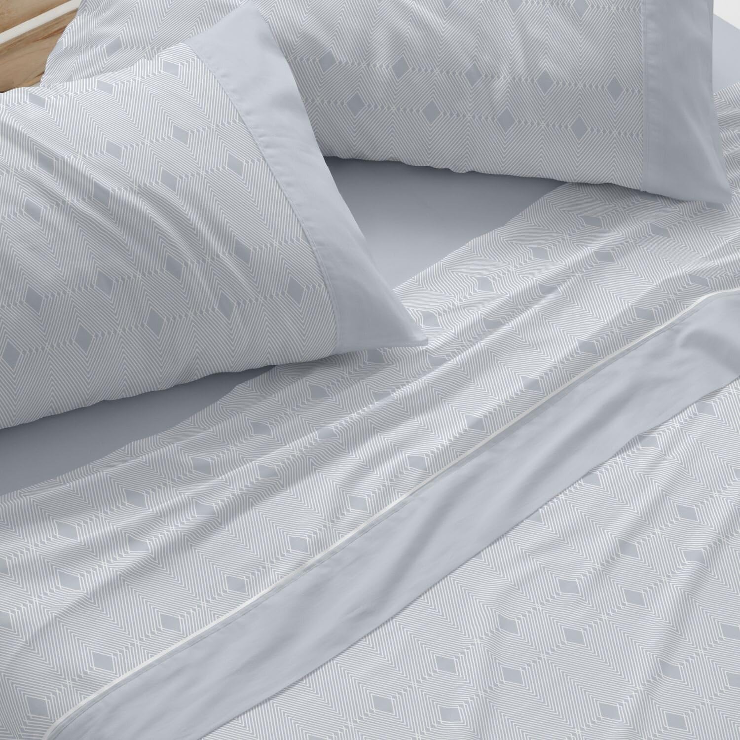Burrito Blanco | Sábanas de Franela de algodón | Cama de 150 a 160cm. (+Medidas Disponibles) | Diseño 571 | Color Azul (150-160x190/200cm.)