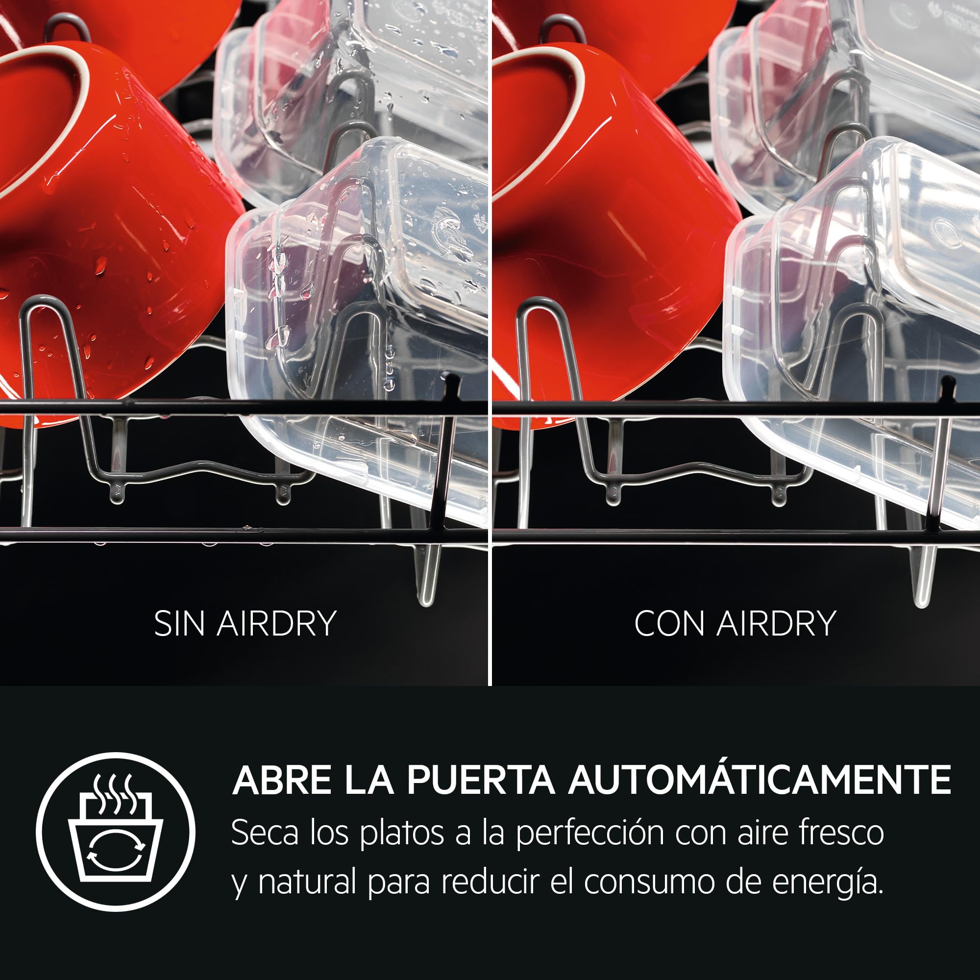 AEG FFB74917ZW Lavavajillas de 60 cm, 14 cubiertos, Sistema AirDry, Display XL, Con 3ª Bandeja para Cubiertos MaxiFlex, Función Extrahigiene, Softspikes, 44 dB(A), Blanco, Clase C