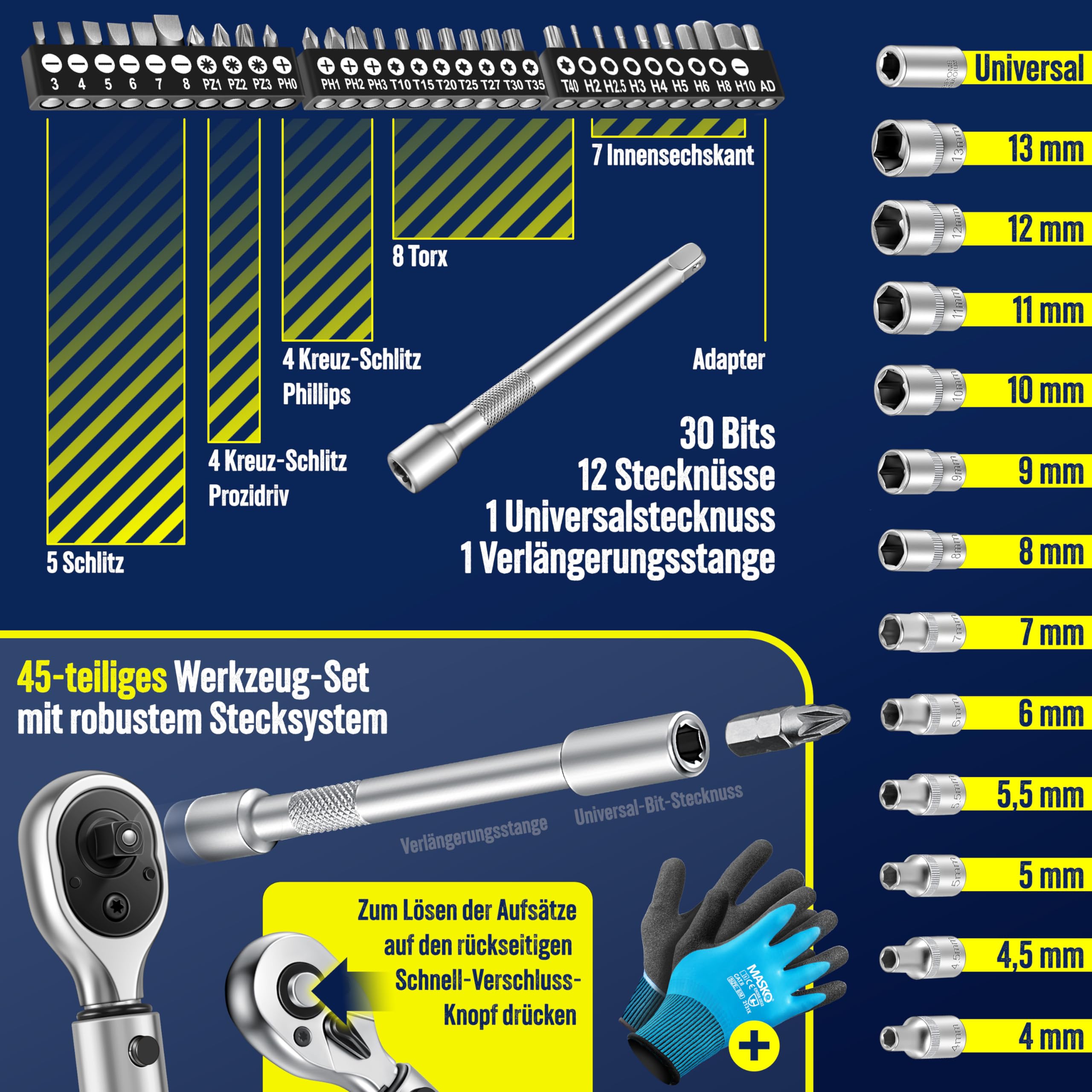 Set Di Chiavi Dinamometriche Angolari In 2 Pezzi Da 1/2 Pollice Per Officina Manutenzione Automobilistica 87932437 Set Di Chiavi Dinamometriche Angolari In 2 Pezzi Da 1/2 Pollice Per Officina Manutenzione Automobilistica 87932437