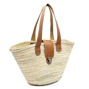 バッグ French Baskets Amazon.com: FRENCH BASKET straw bag with leather handles