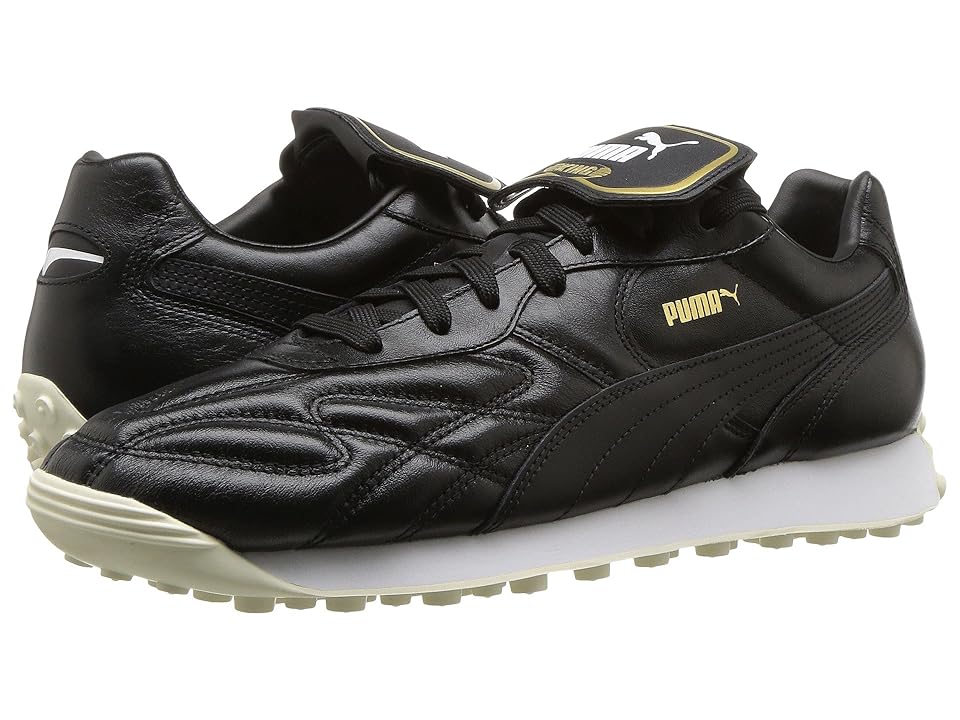 

PUMA King Avanti Premium (Puma Black/Puma White/Whisper White/Puma Team Gold 1) Men's Lace up casual Shoes