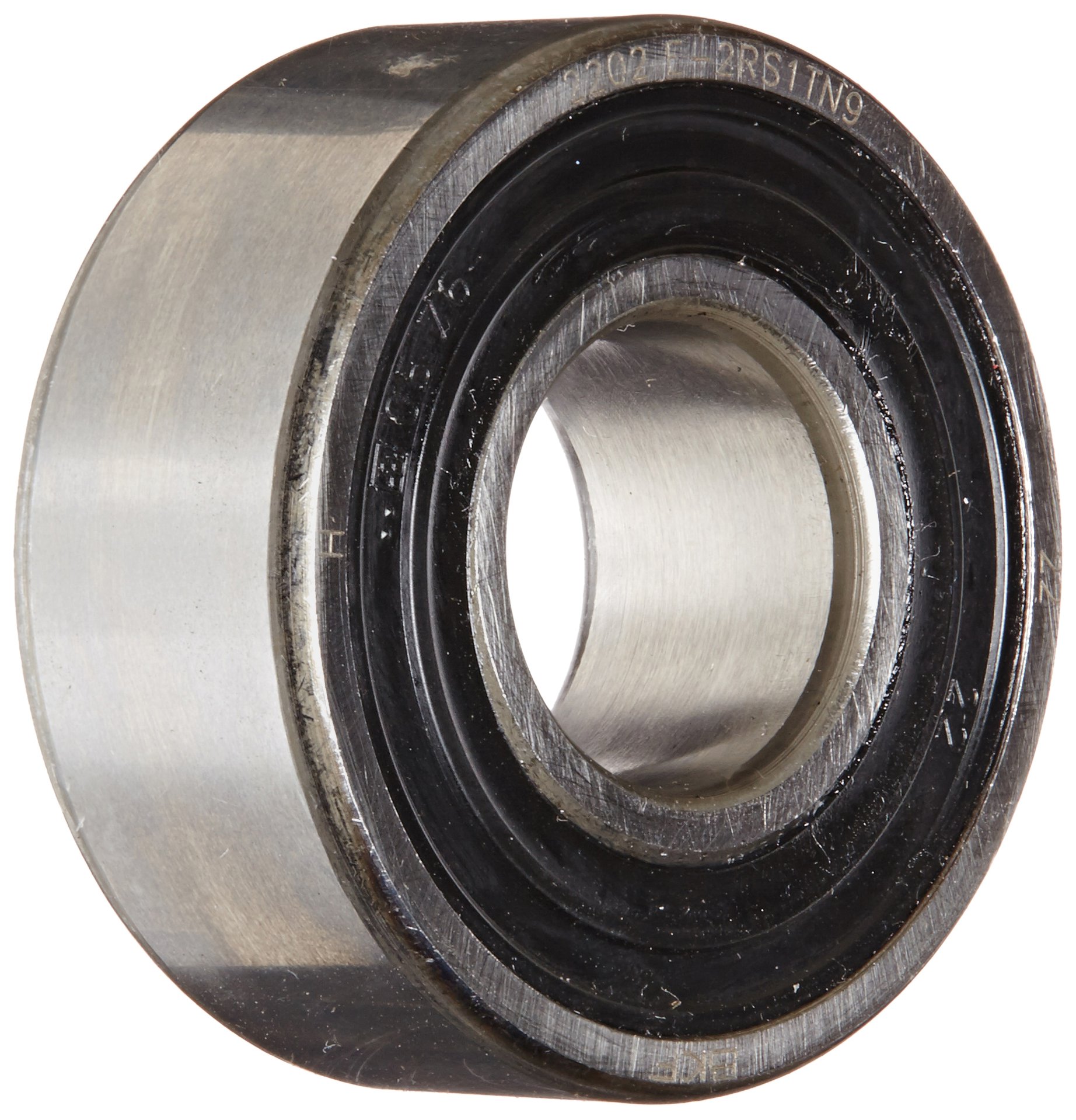 SKF 2202 E-2RS1TN9 Double Row Self-Aligning Bearing, ABEC 1 Precision, Double Sealed, Plastic Cage, Normal Clearance, Metric, 15mm Bore, 35mm OD, 14mm Width, 459.0 pounds Static Load Capacity, 1960.00 pounds Dynamic Load Capacity