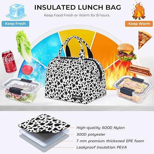 Miniatura 4 de Bolsa de almuerzo térmica grande con aislamiento para mujeres y hombres a prueba de fugas bolsa térmica para el trabajo viajes y adultos para
