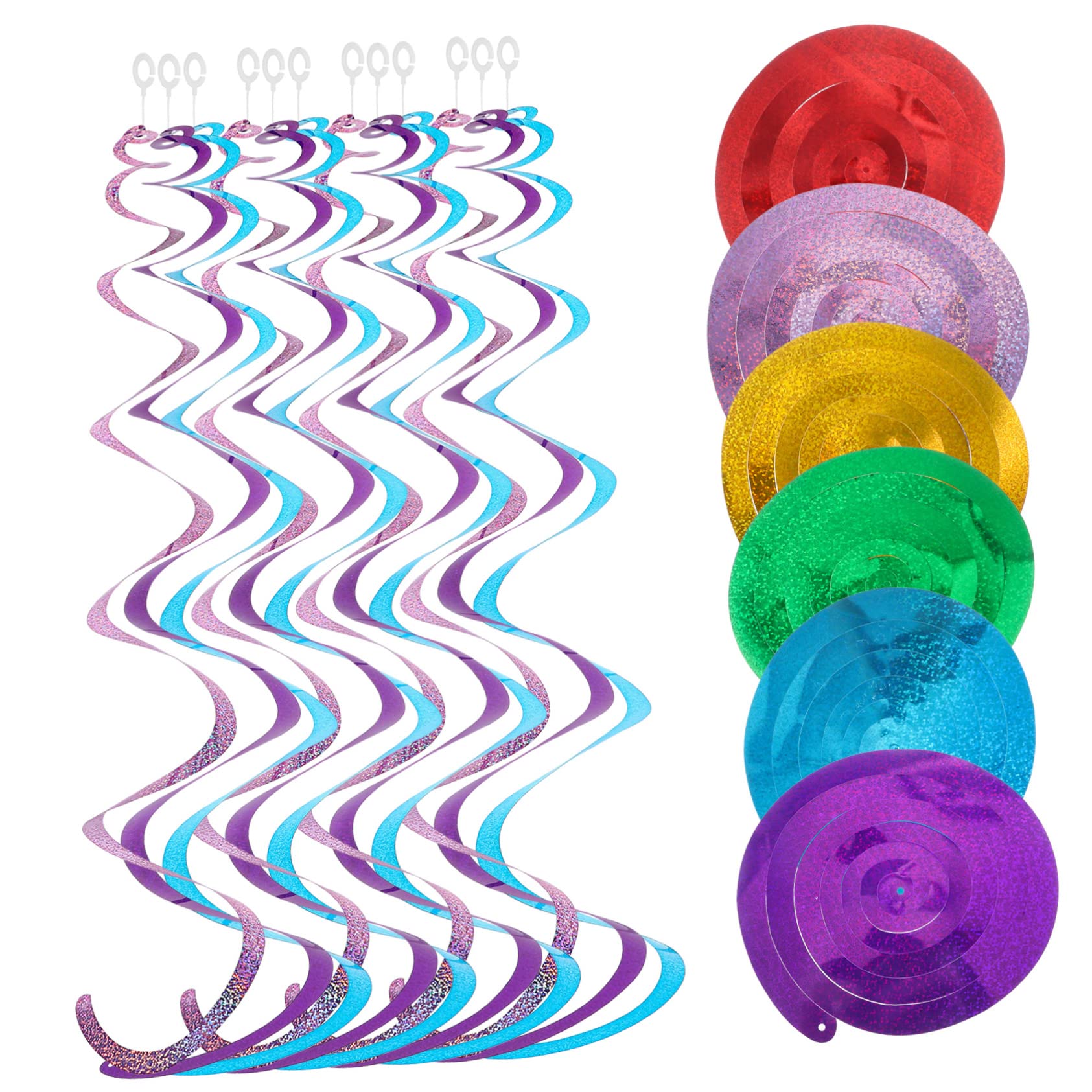 Amosfun 25 Set decorazione della festa decorazioni natalizie natale decorazioni ricciolo appeso alla festa decorazioni del soffitto appese decorazioni a turbinio per feste sospeso