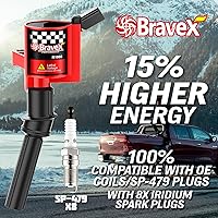 Vista 2 de Bravex Paquete de bobinas de encendido y bujía SP479 para Ford F-150 F-250 4.6L 5.4L V8 DG508 DG457 DG472 DG491 Crown Victoria Expedition Mustang