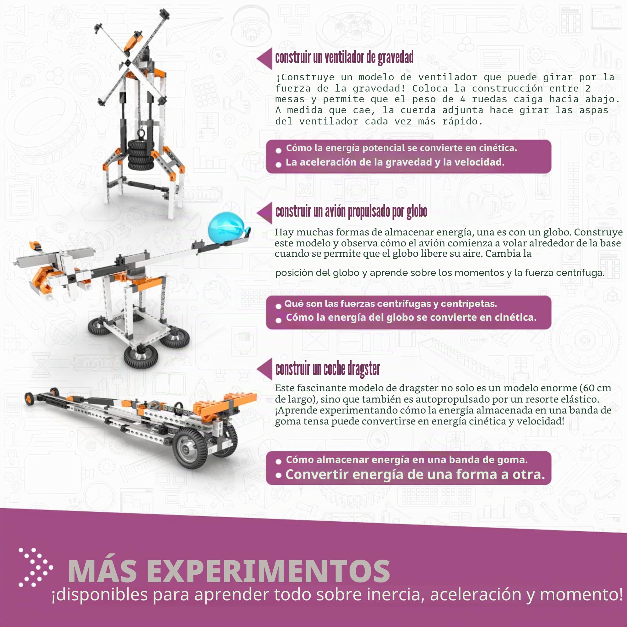Engino Stem Newton's Laws Inertia/Momentum/Kinetic and Potential Energy Toy by Engino