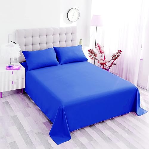 Miniatura 5 de Sfoothome Sábana encimera azul real, sábana superior de microfibra ultra suave y cómoda, tamaño individual