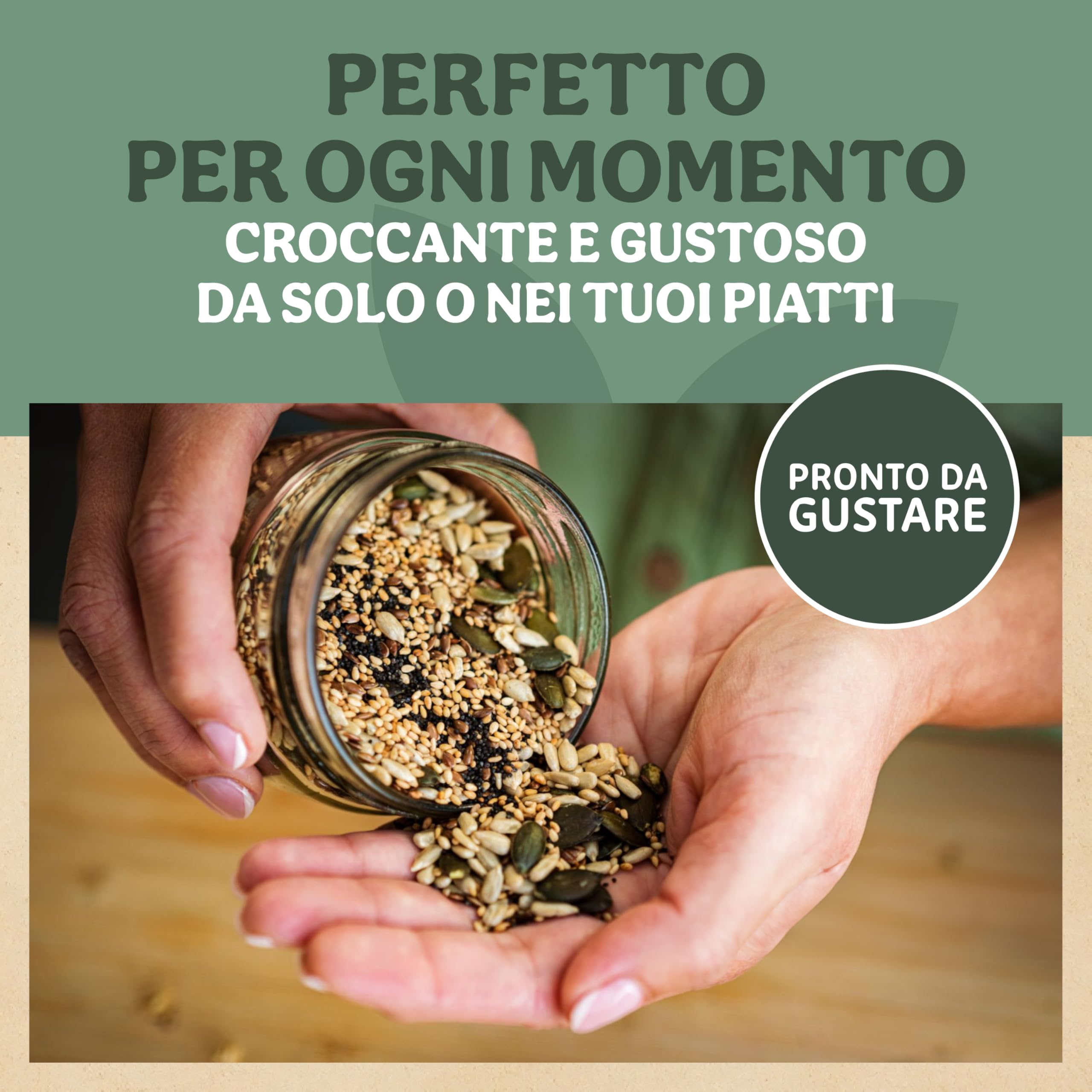 Probios Semi Misti Tostati Biologici - Ricchi di Proteine ​​e Fiber - Semi Naturali e Senza Glutine - Confezione da 6 x 250 g