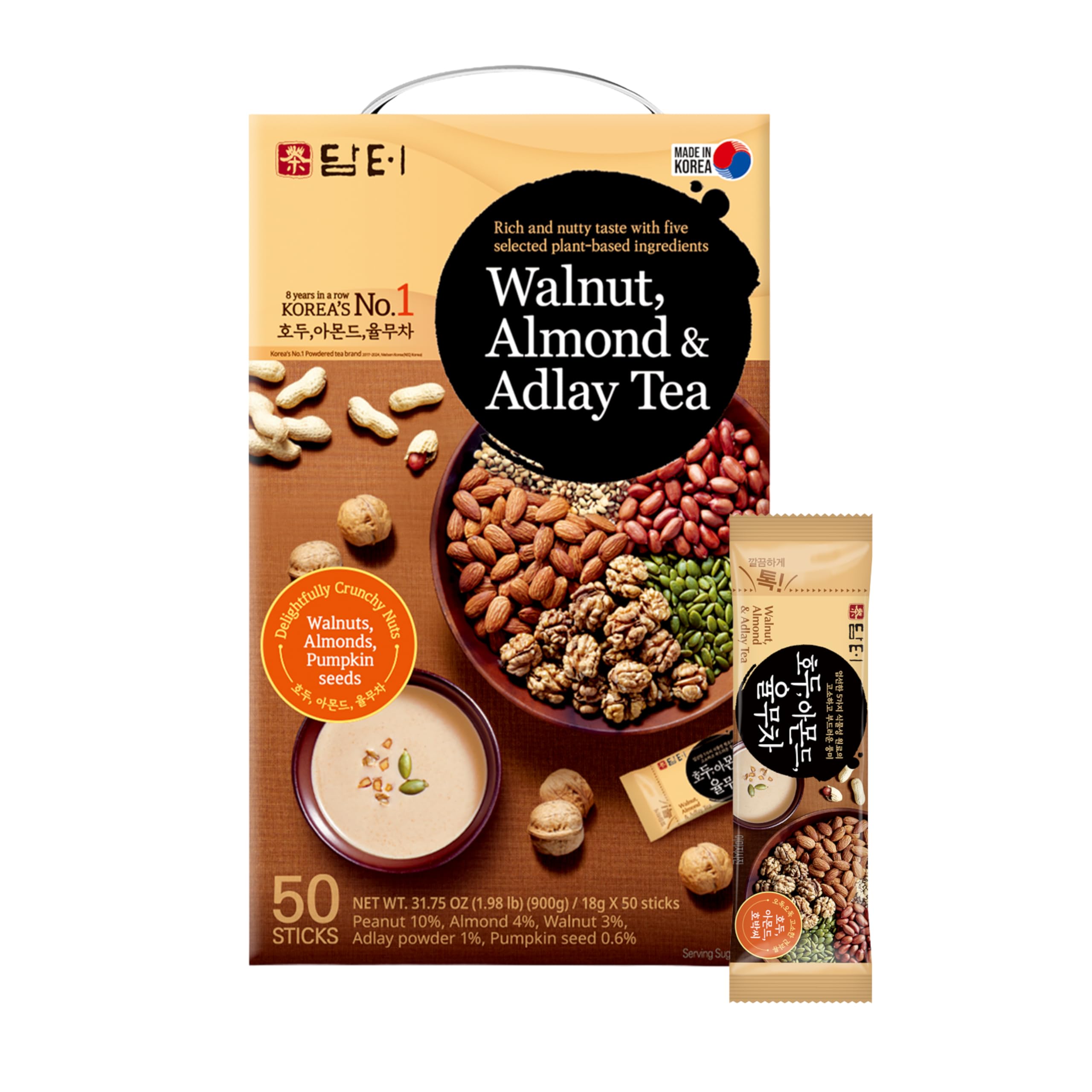 茶 Alda UH Amazon.com : Damtuh Walnut Almond Adlay Tea Drink Mix – Korean