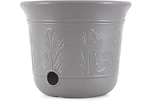 Suncast Decorative Plastic Hose Pot for Effortless Watering