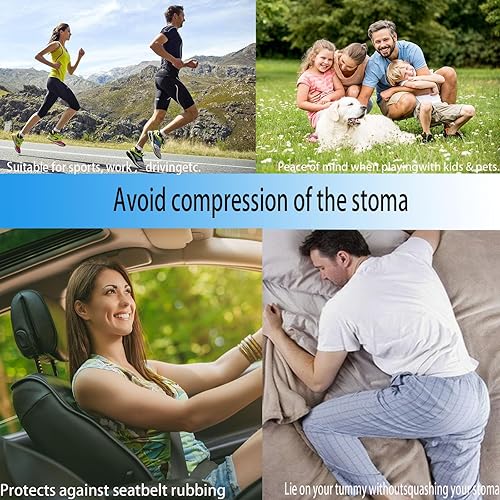 Miniatura 4 de Protector de estoma Escudo de seguridad Refuerzo de chasis de estoma Cinturón de apoyo ajustable para ostomía, cubierta de bolsa de ostomía